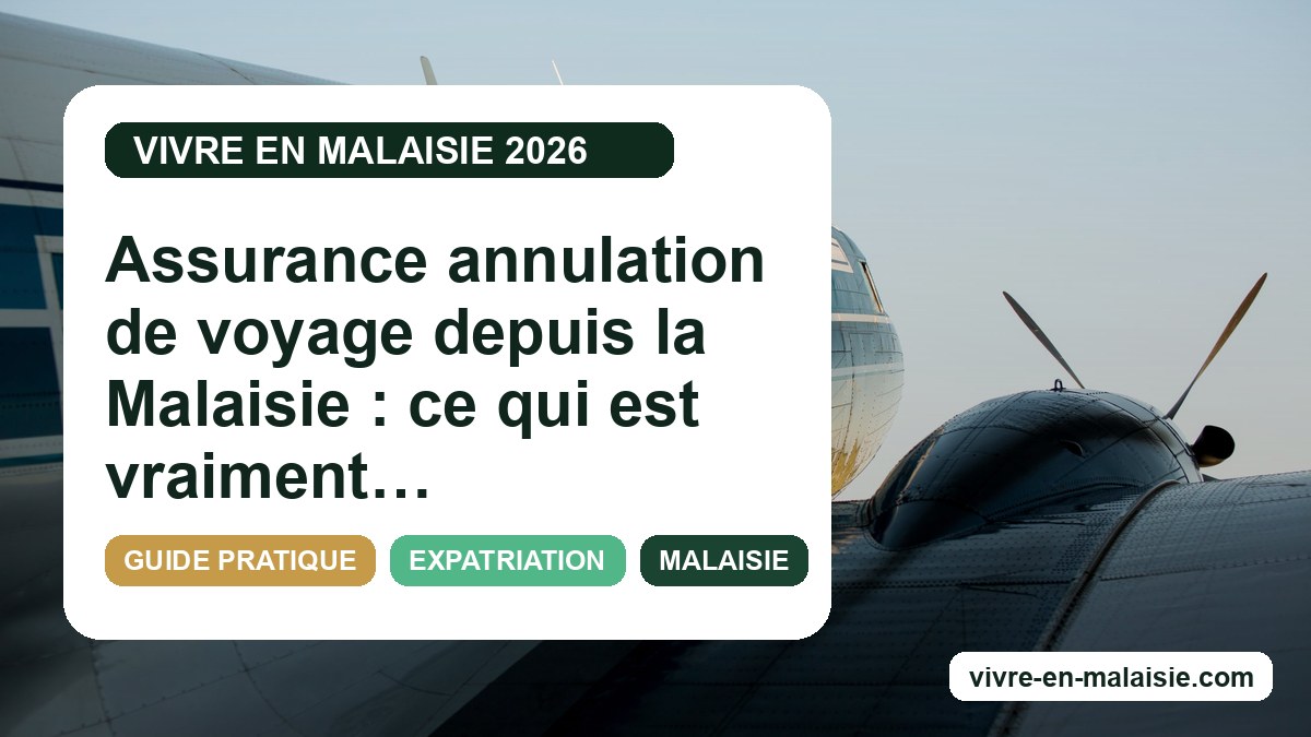 Assurance annulation de voyage depuis la Malaisie : ce qui est vraiment couvert