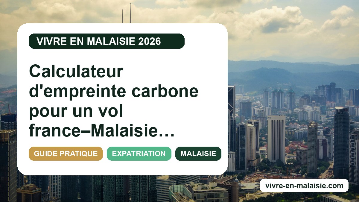 Calculateur d'empreinte carbone pour un vol france–Malaisie et solutions de compensation