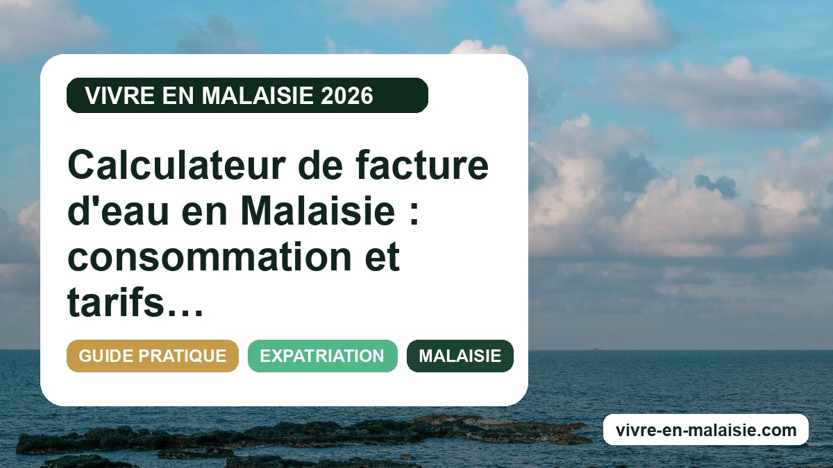 Calculateur de facture d'eau en Malaisie : consommation et tarifs par État expliqués