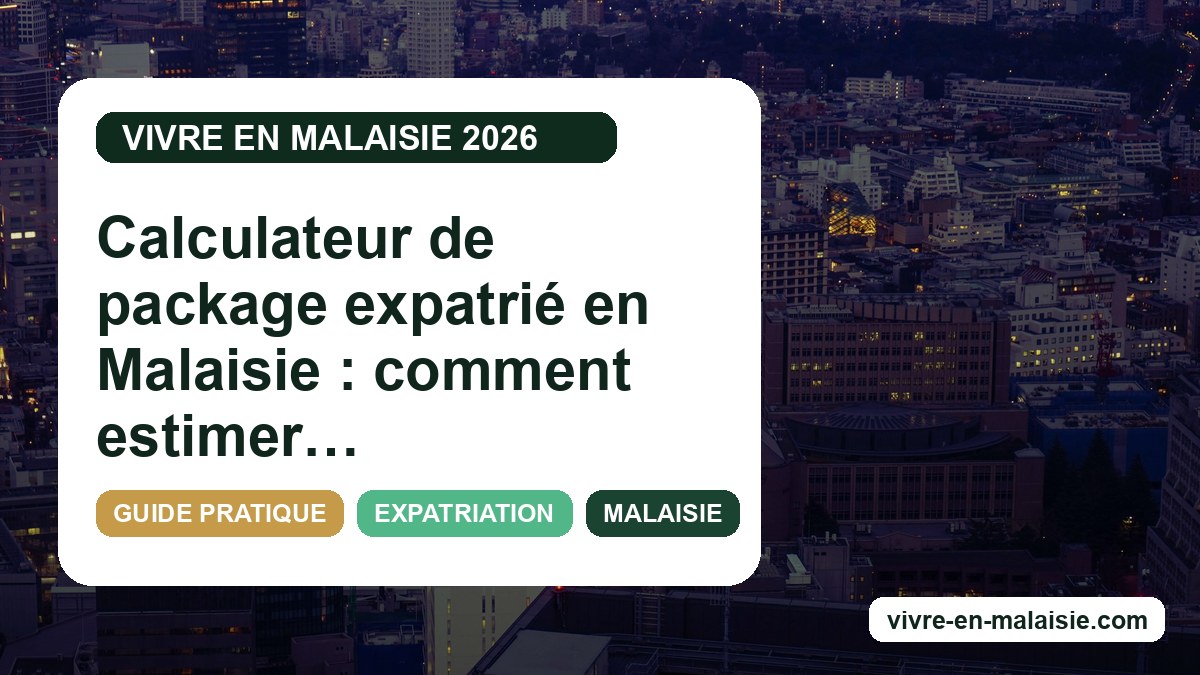 Calculateur de package expatrié en Malaisie : comment estimer salaire, logement et scolarité