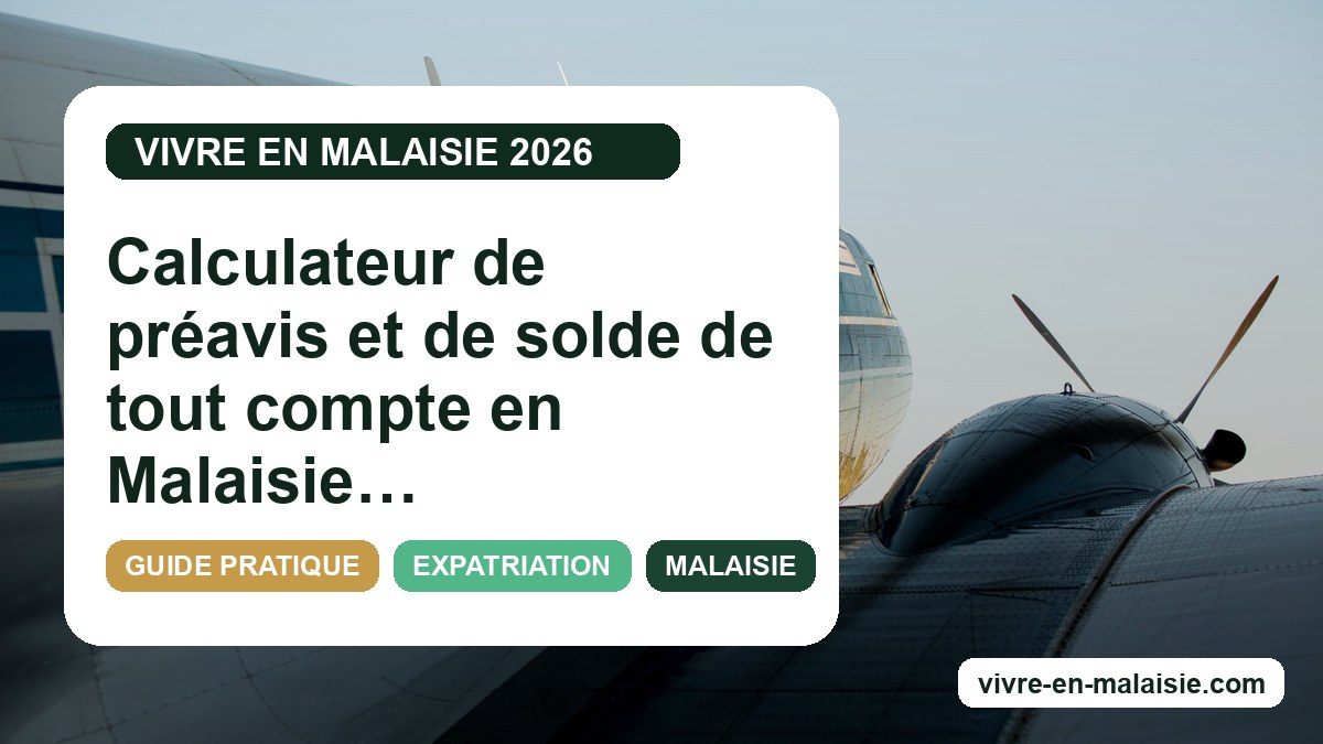 Calculateur de préavis et de solde de tout compte en Malaisie : guide pratique pour les salariés