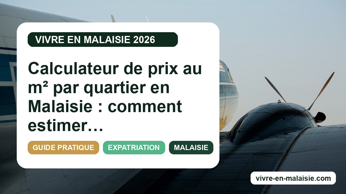 Calculateur de prix au m² par quartier en Malaisie : comment estimer la valeur immobilière avec précision