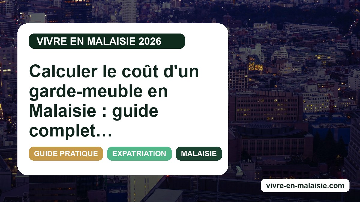 Calculer le coût d'un garde-meuble en Malaisie : guide complet et conseils pratiques