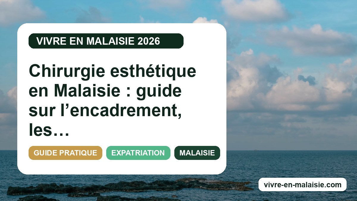 Chirurgie esthétique en Malaisie : guide sur l’encadrement, les prix et les précautions à prendre