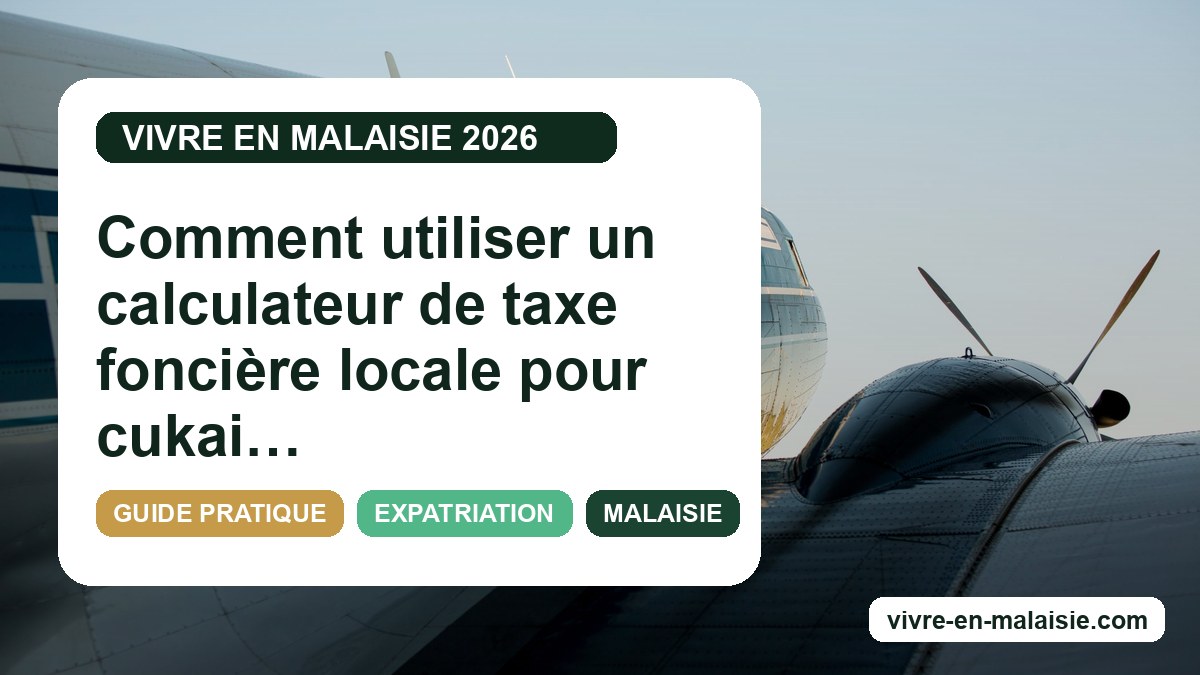 Comment utiliser un calculateur de taxe foncière locale pour cukai pintu et cukai tanah en Malaisie