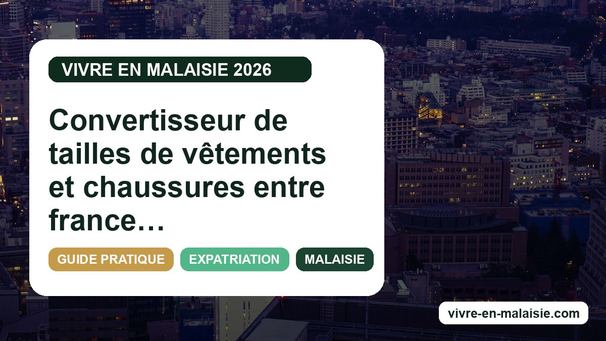 Convertisseur de tailles de vêtements et chaussures entre france et Malaisie : guide pratique