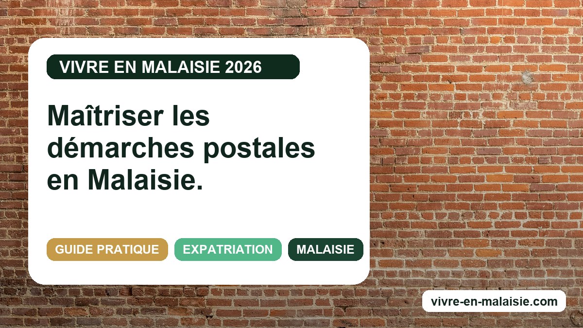 Maîtriser les démarches postales en Malaisie.