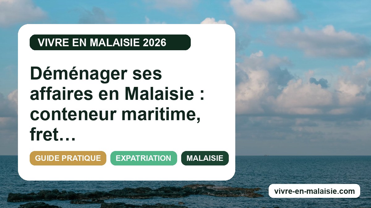 Déménager ses affaires en Malaisie : conteneur maritime, fret aérien et garde-meuble expliqués