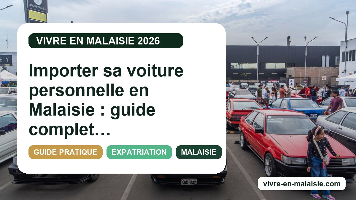 Importer sa voiture personnelle en Malaisie : guide complet des démarches et des coûts