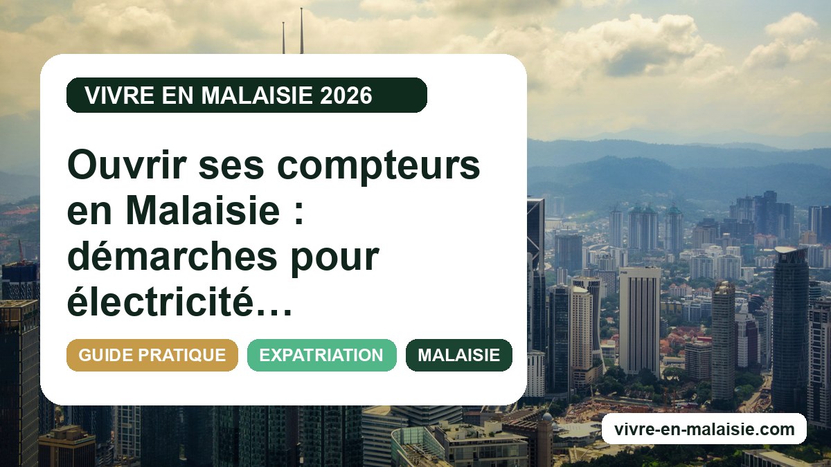 Ouvrir ses compteurs en Malaisie : démarches pour électricité TNB, eau et gaz