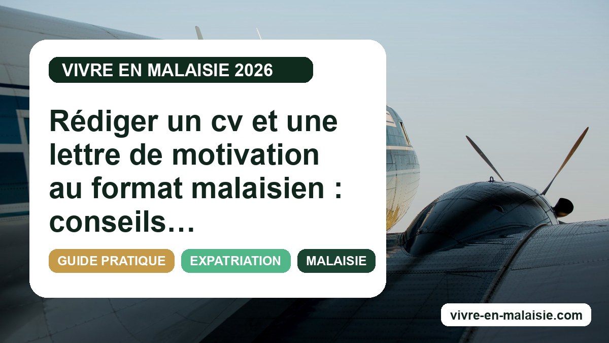 Rédiger un cv et une lettre de motivation au format malaisien : conseils et exemples pratiques