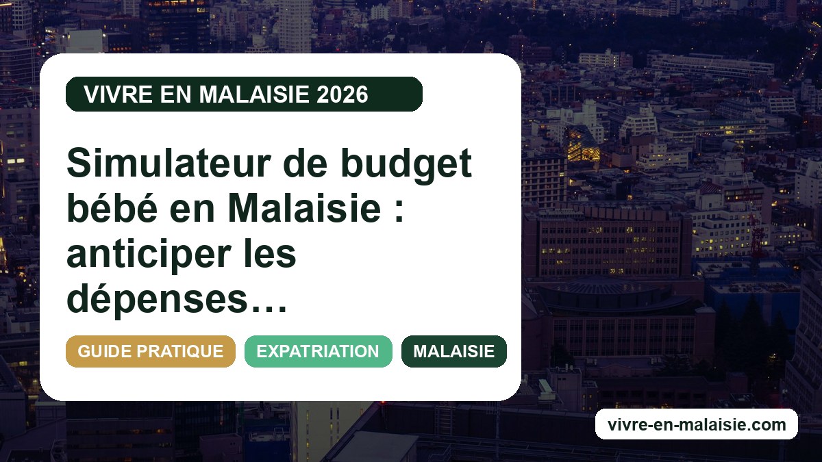 Simulateur de budget bébé en Malaisie : anticiper les dépenses de la grossesse à la première année