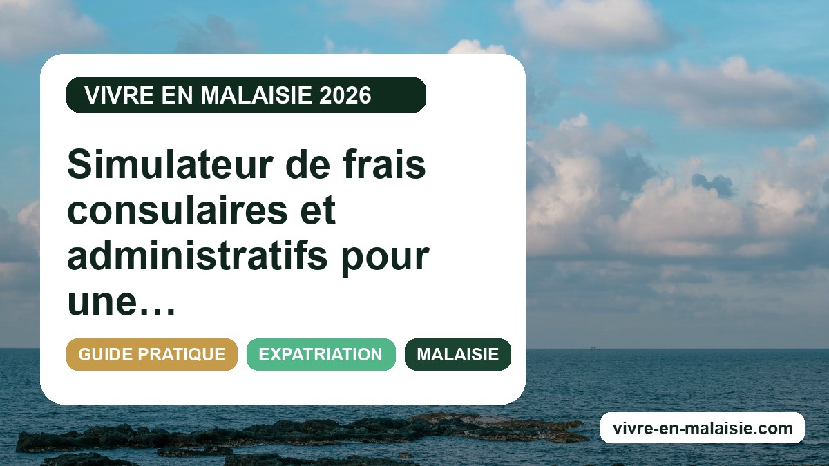 Simulateur de frais consulaires et administratifs pour une famille en Malaisie : guide pratique 2026