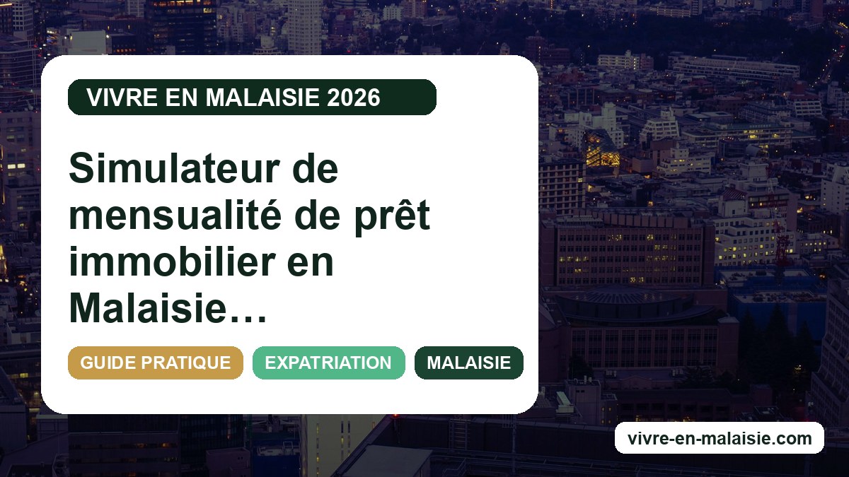 Simulateur de mensualité de prêt immobilier en Malaisie : savoir calculer sa capacité d'emprunt et les taux actuels