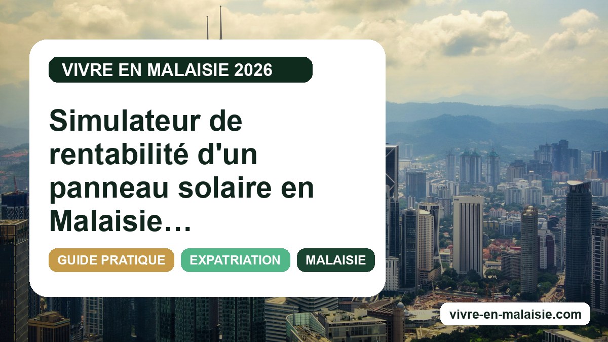 Simulateur de rentabilité d'un panneau solaire en Malaisie : guide pratique pour évaluer vos économies