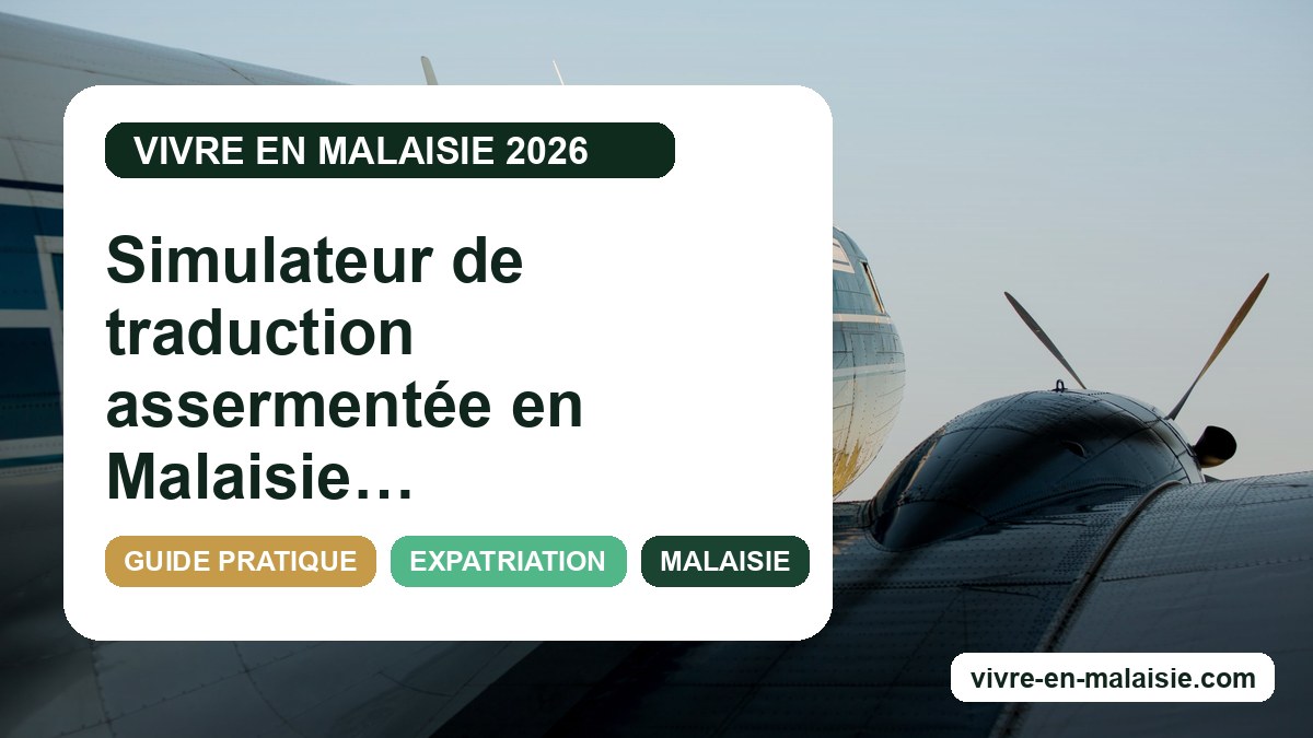 Simulateur de traduction assermentée en Malaisie : tout savoir sur les coûts et délais