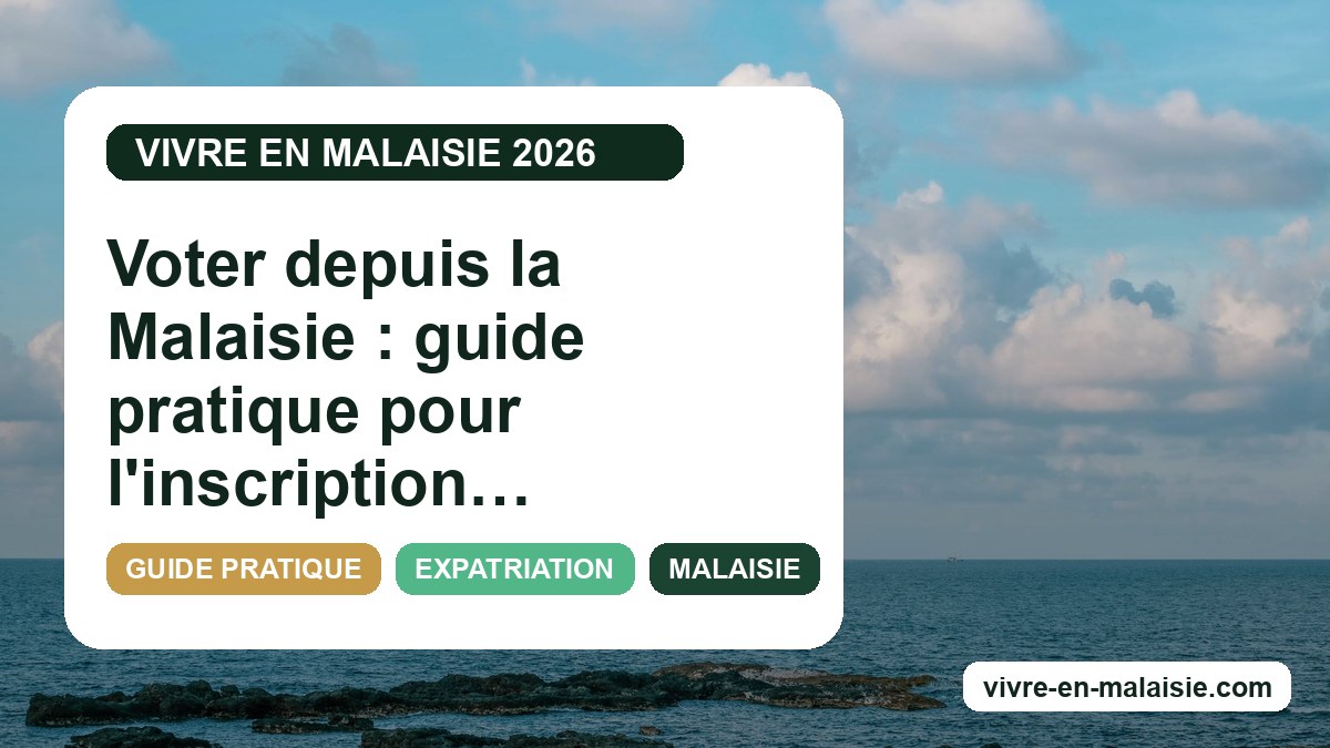 Voter depuis la Malaisie : guide pratique pour l'inscription consulaire, la procuration et le calendrier électoral