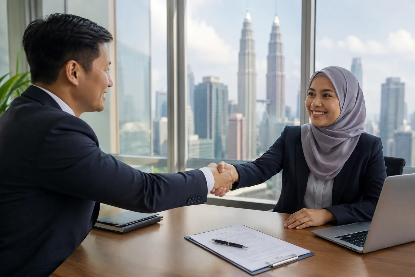 Signing an employment contract in Kuala Lumpur